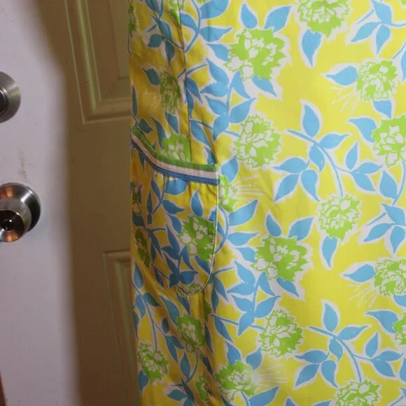 The Lilly Vintage Lilly Pulitzer Dress Yellow Blue Green White Size 12